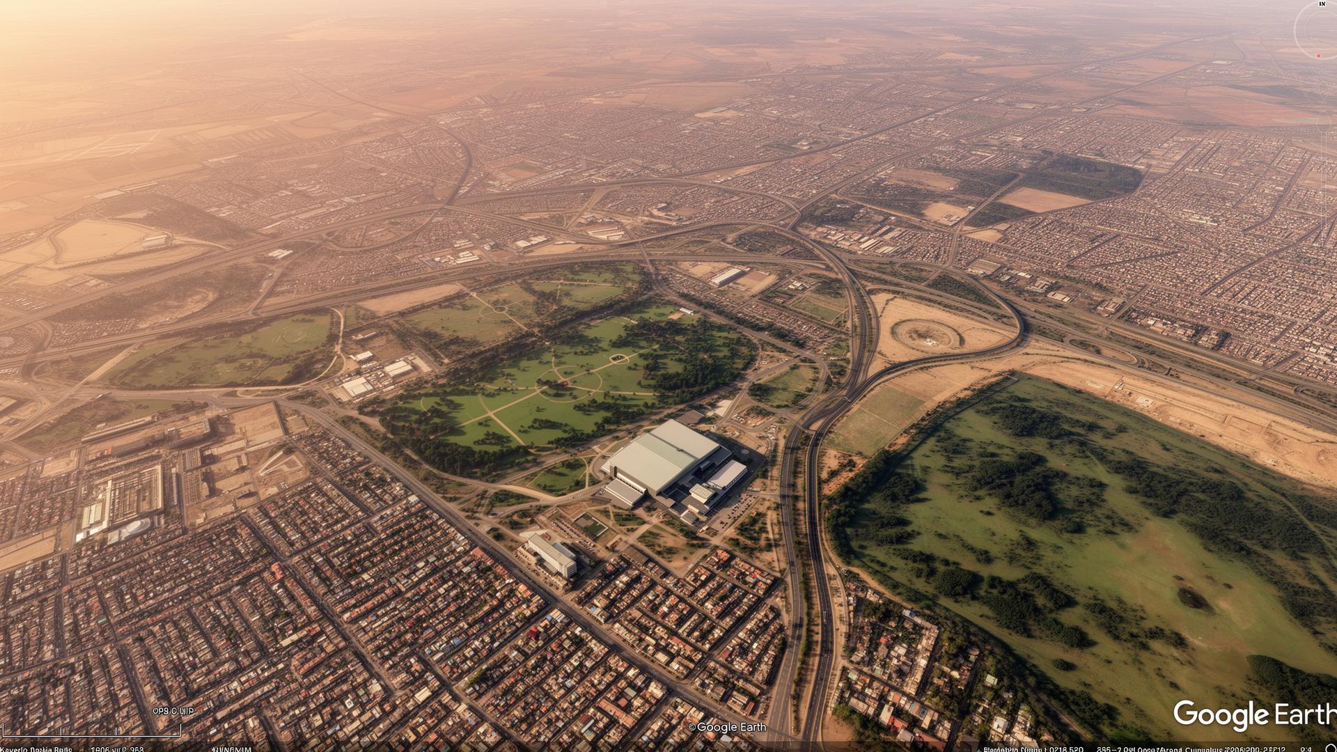Satellite view of Nairobi, Kenya